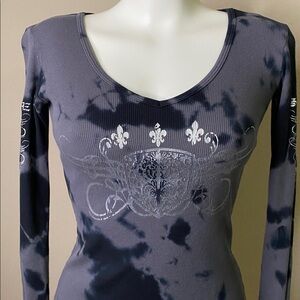 SLEDGE brand Women's great black silver foil graphic tee S🖤